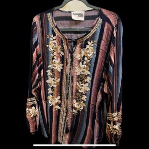 Savanna Jane Fall embroidered top Size 2X